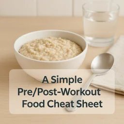 Pre Post Workout Food Cheat Sheet